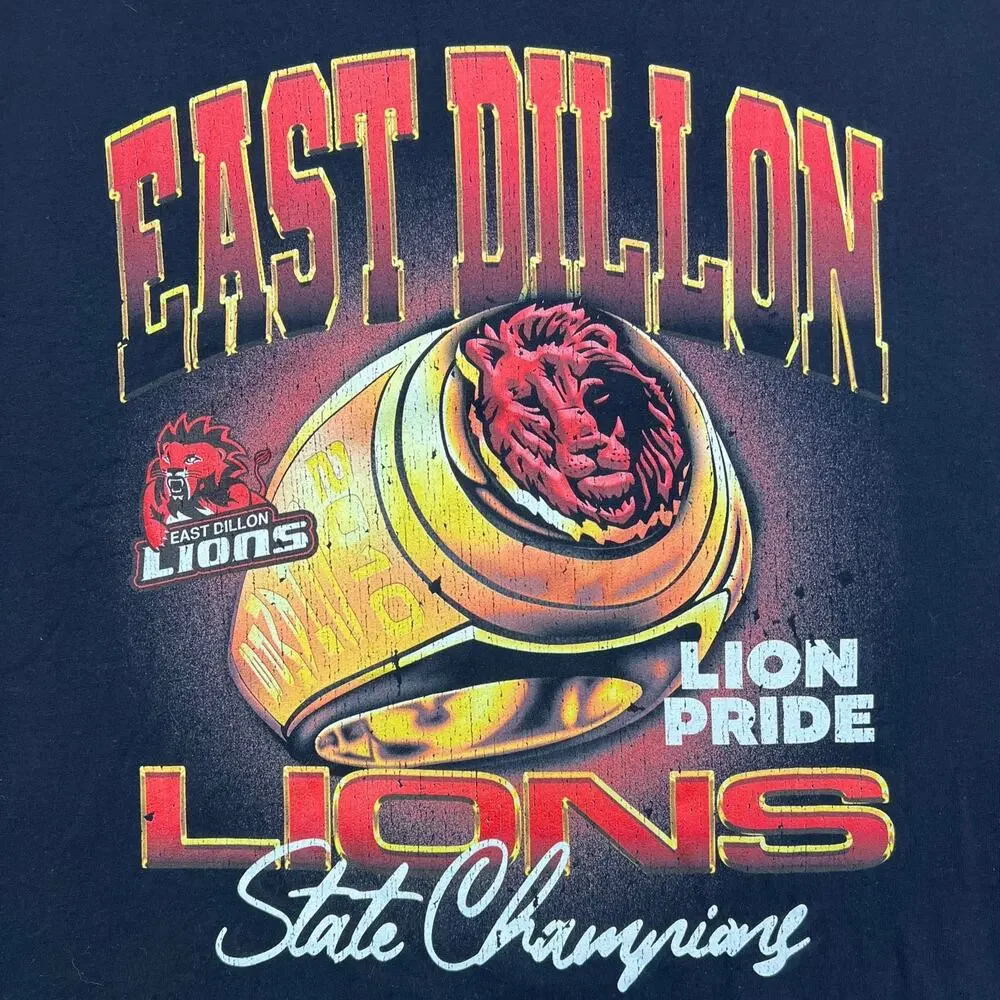 Friday Night Lights East Dillon Lions State Champions Black T-Shirt Size 2X New